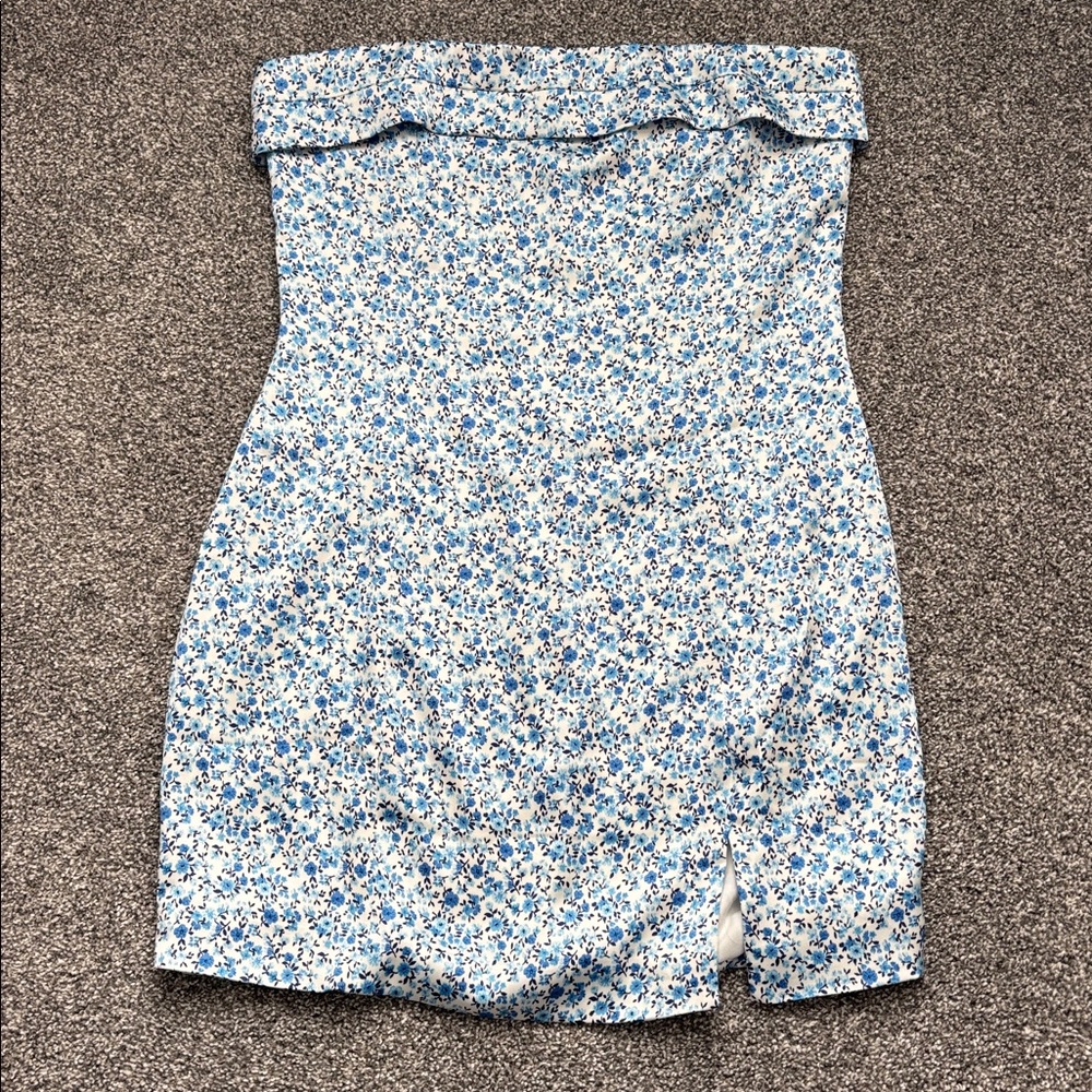 NWT Altar’d State Annalissy Floral Strapless Mini Dress Size Large - Picture 6 of 16